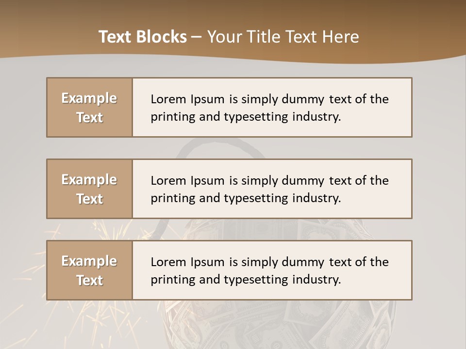 A Ball Of Money With A Sparkler On Top Of It PowerPoint Template