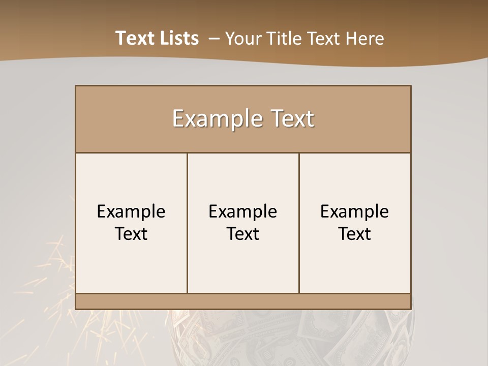 A Ball Of Money With A Sparkler On Top Of It PowerPoint Template