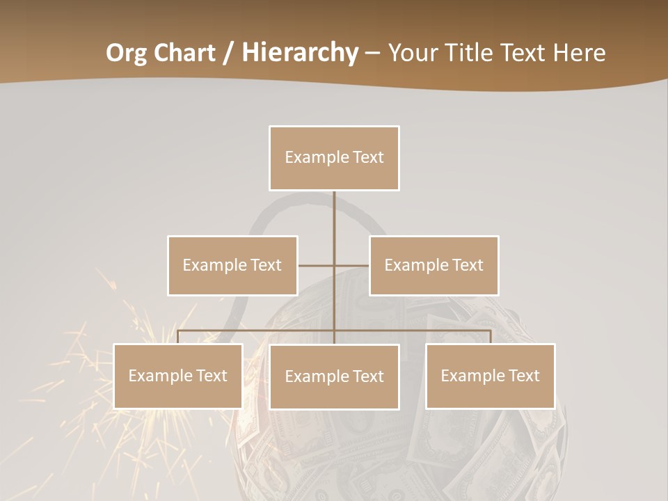 A Ball Of Money With A Sparkler On Top Of It PowerPoint Template
