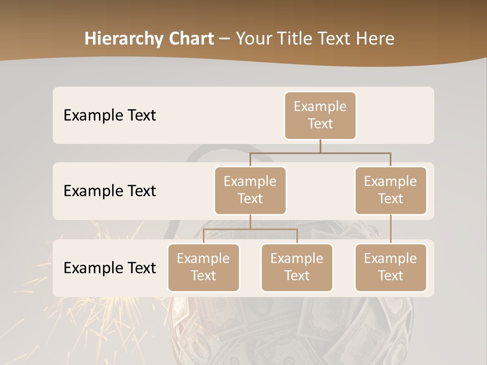 A Ball Of Money With A Sparkler On Top Of It PowerPoint Template