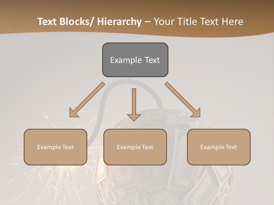 A Ball Of Money With A Sparkler On Top Of It PowerPoint Template