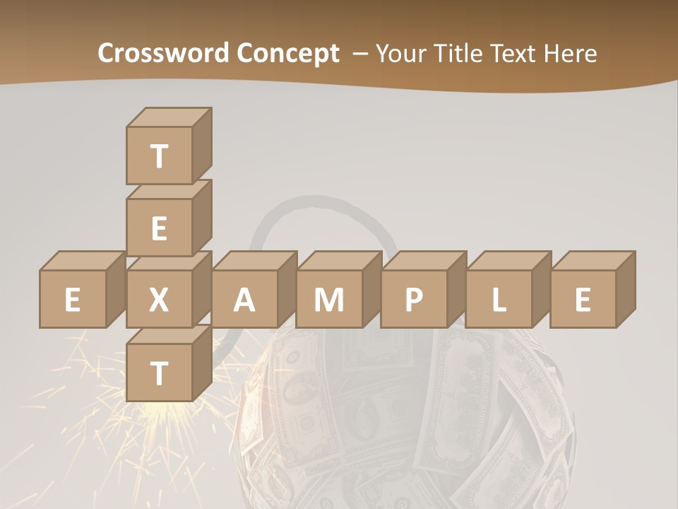 A Ball Of Money With A Sparkler On Top Of It PowerPoint Template