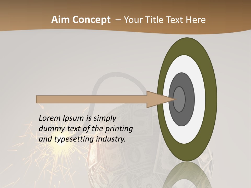 A Ball Of Money With A Sparkler On Top Of It PowerPoint Template