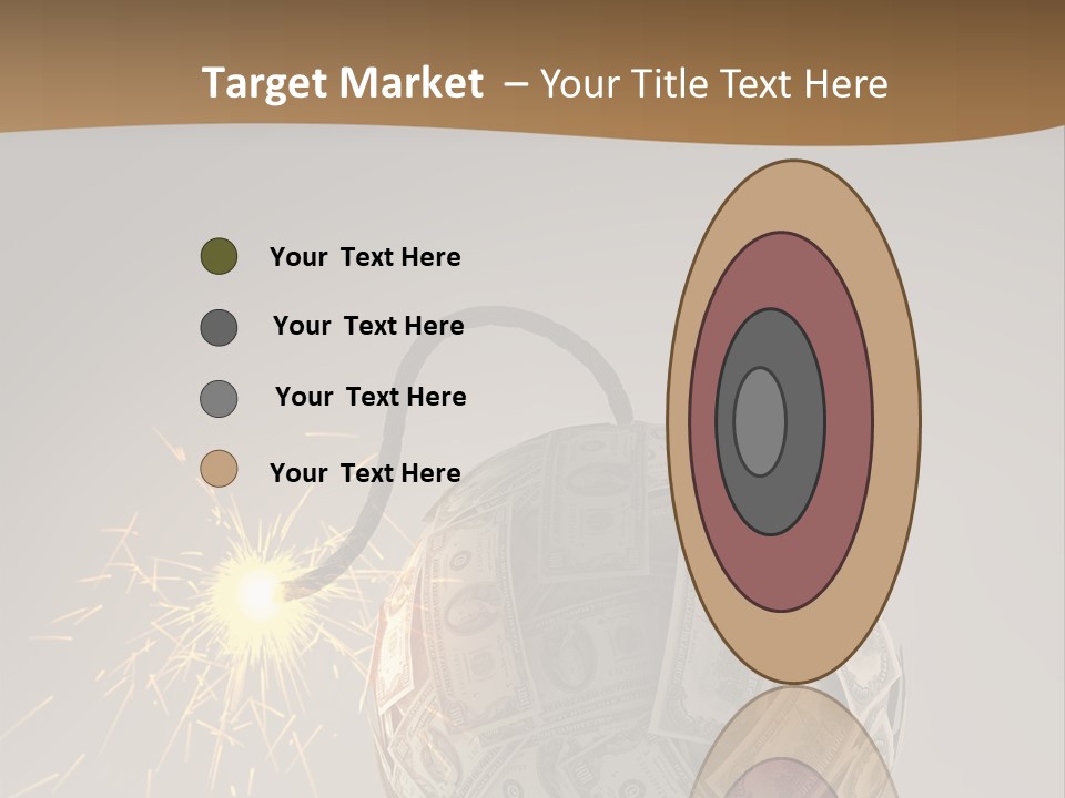 A Ball Of Money With A Sparkler On Top Of It PowerPoint Template