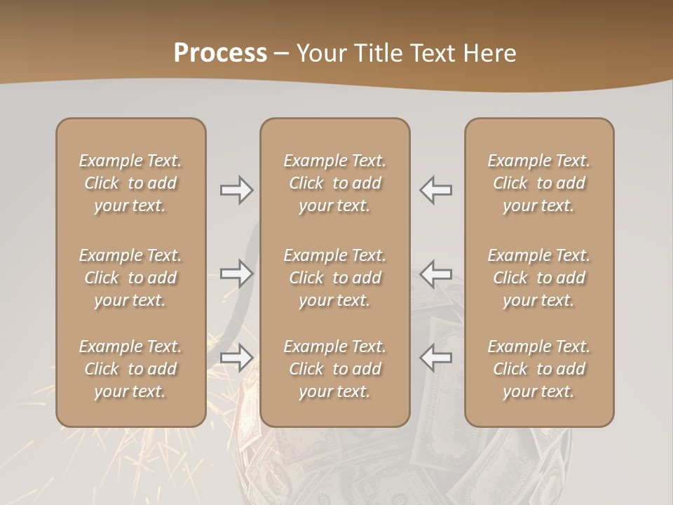 A Ball Of Money With A Sparkler On Top Of It PowerPoint Template