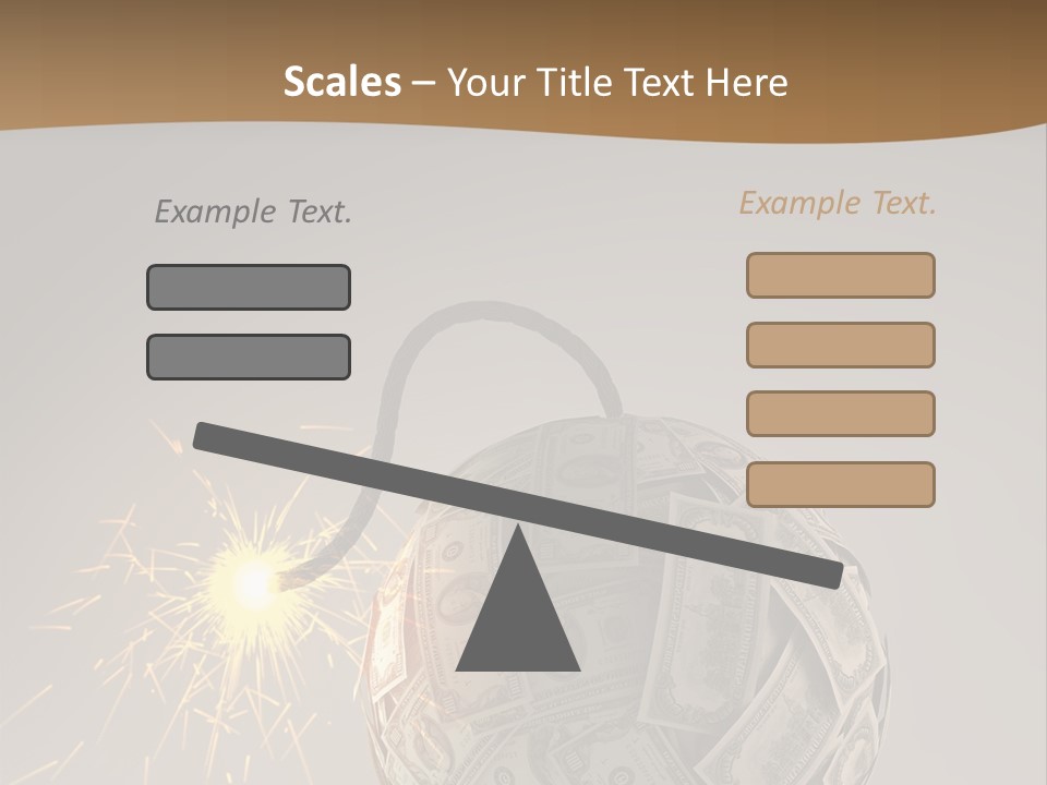 A Ball Of Money With A Sparkler On Top Of It PowerPoint Template