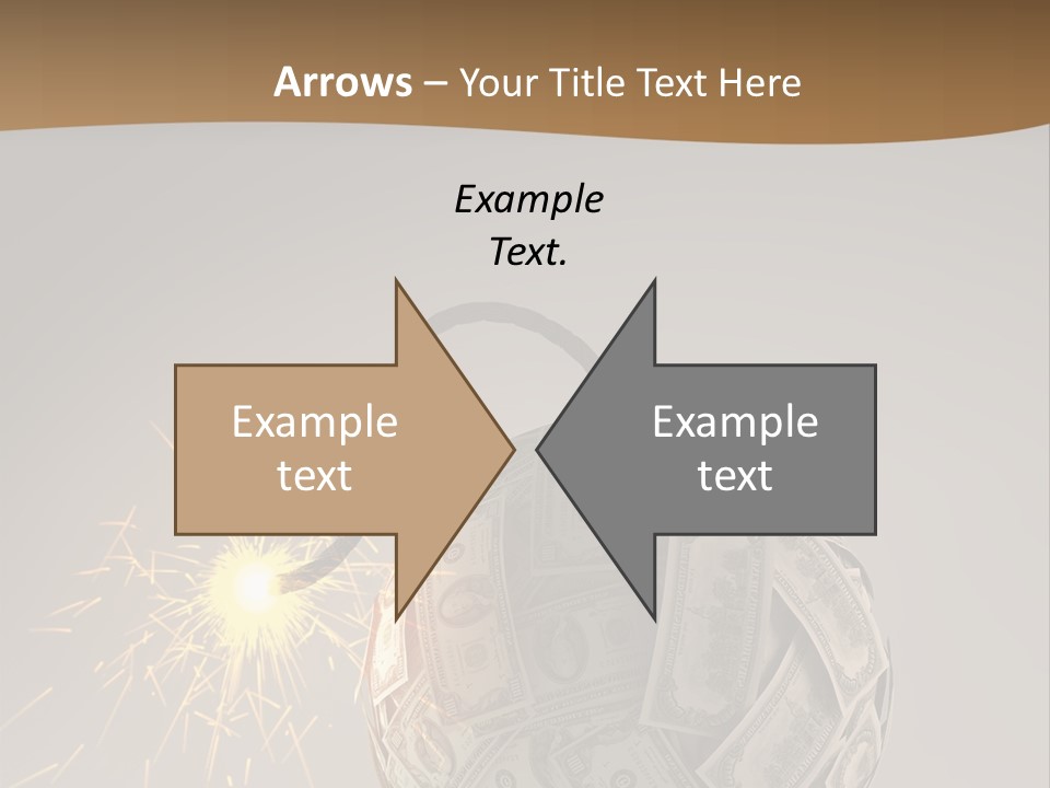 A Ball Of Money With A Sparkler On Top Of It PowerPoint Template