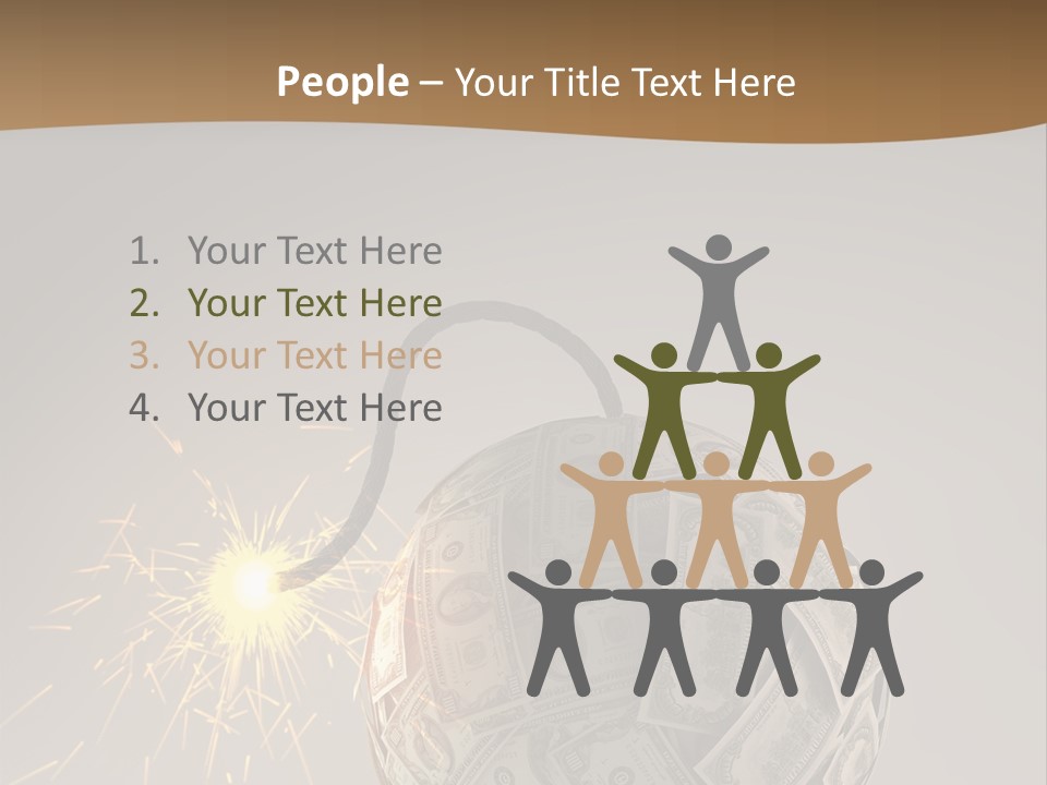 A Ball Of Money With A Sparkler On Top Of It PowerPoint Template