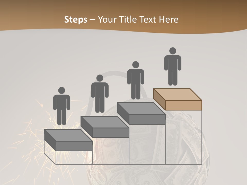 A Ball Of Money With A Sparkler On Top Of It PowerPoint Template