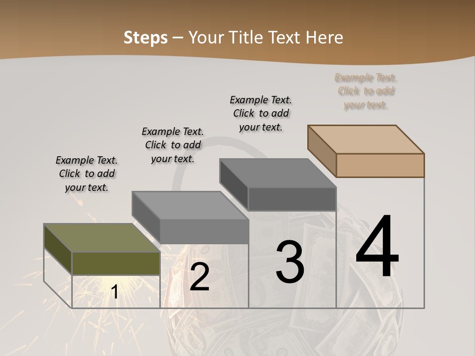 A Ball Of Money With A Sparkler On Top Of It PowerPoint Template