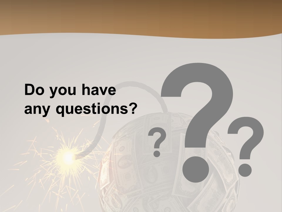 A Ball Of Money With A Sparkler On Top Of It PowerPoint Template