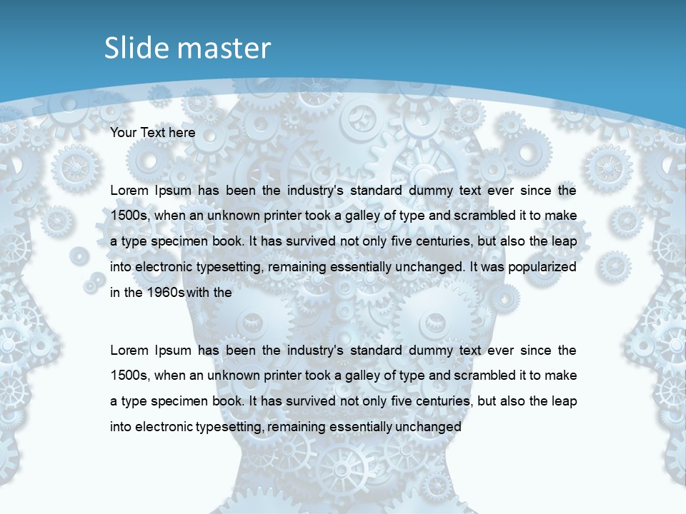 Steps Male Boss PowerPoint Template