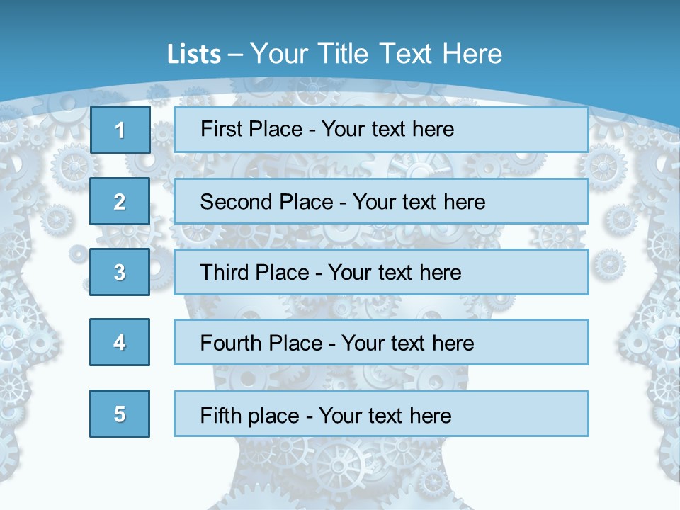 Steps Male Boss PowerPoint Template