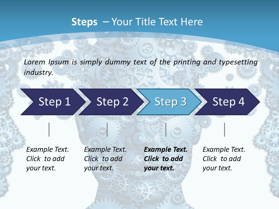 Steps Male Boss PowerPoint Template