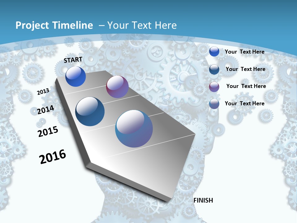Steps Male Boss PowerPoint Template