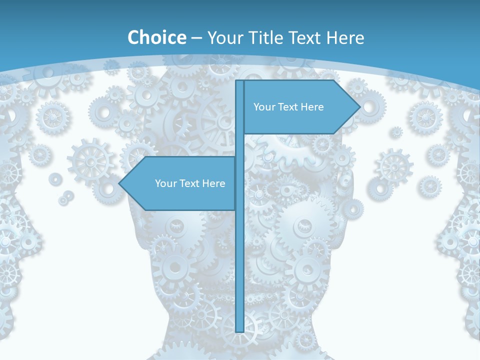 Steps Male Boss PowerPoint Template