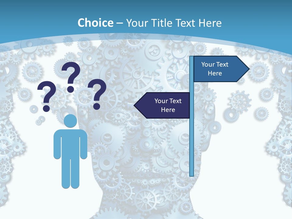 Steps Male Boss PowerPoint Template