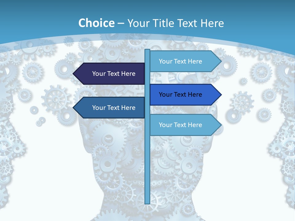 Steps Male Boss PowerPoint Template