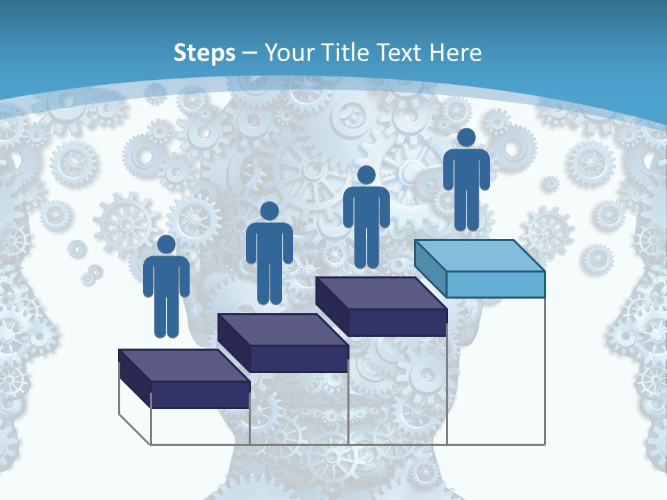 Steps Male Boss PowerPoint Template