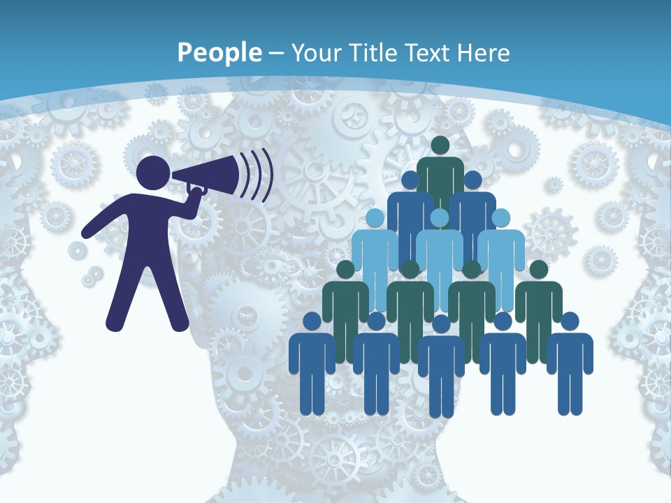 Steps Male Boss PowerPoint Template