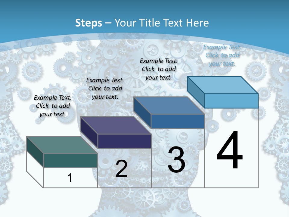 Steps Male Boss PowerPoint Template