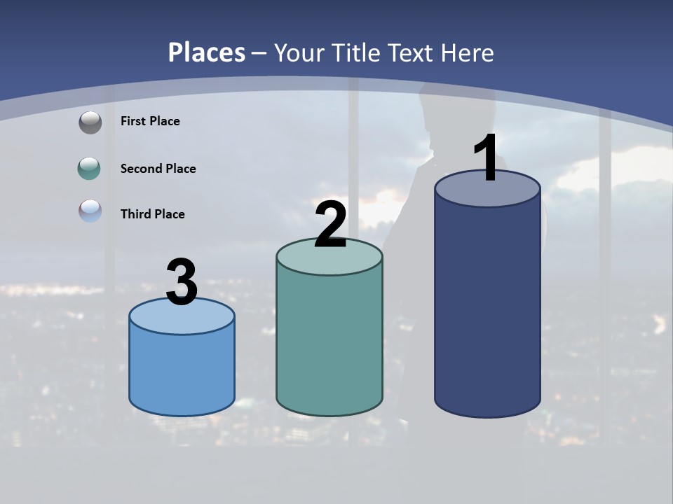 Steps Male Boss PowerPoint Template