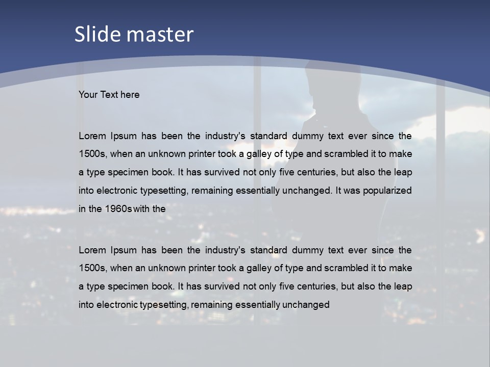 Steps Male Boss PowerPoint Template