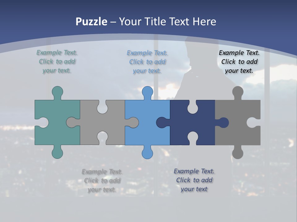 Steps Male Boss PowerPoint Template