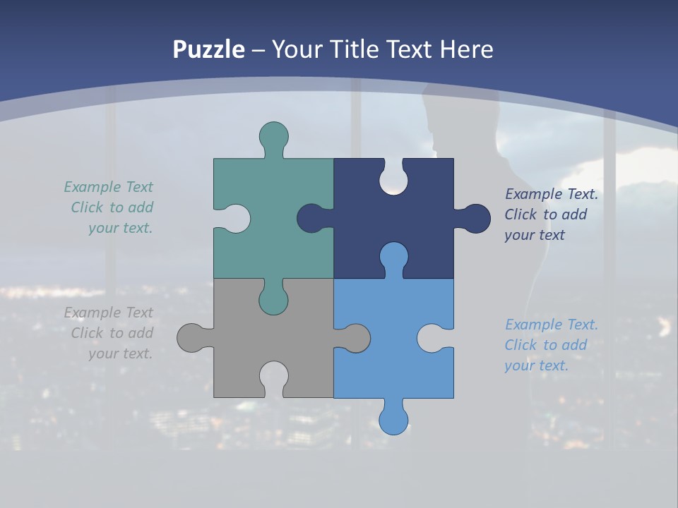 Steps Male Boss PowerPoint Template