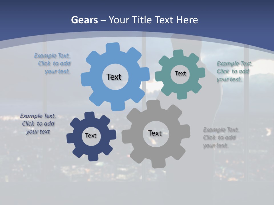 Steps Male Boss PowerPoint Template