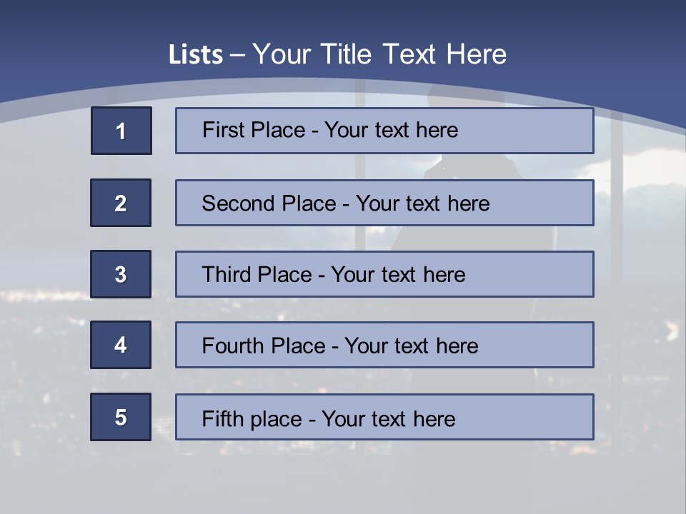 Steps Male Boss PowerPoint Template
