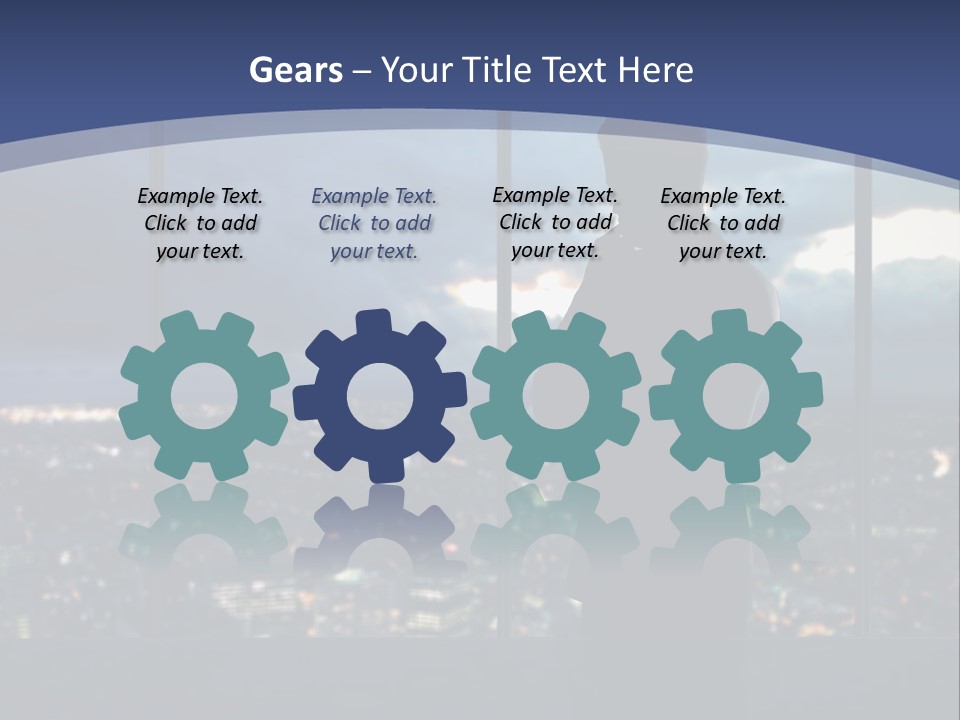 Steps Male Boss PowerPoint Template