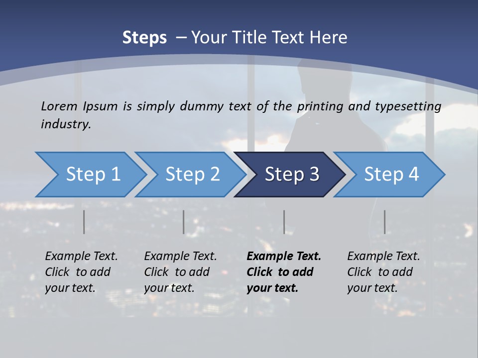 Steps Male Boss PowerPoint Template