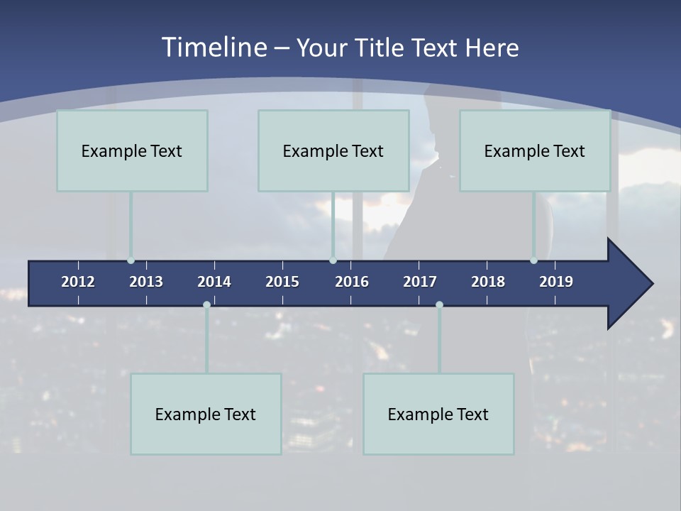 Steps Male Boss PowerPoint Template