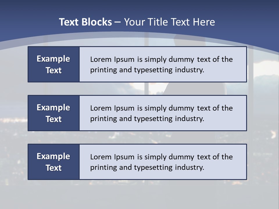 Steps Male Boss PowerPoint Template