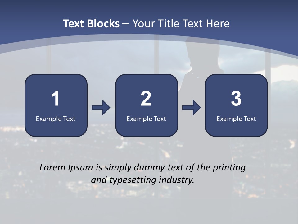 Steps Male Boss PowerPoint Template