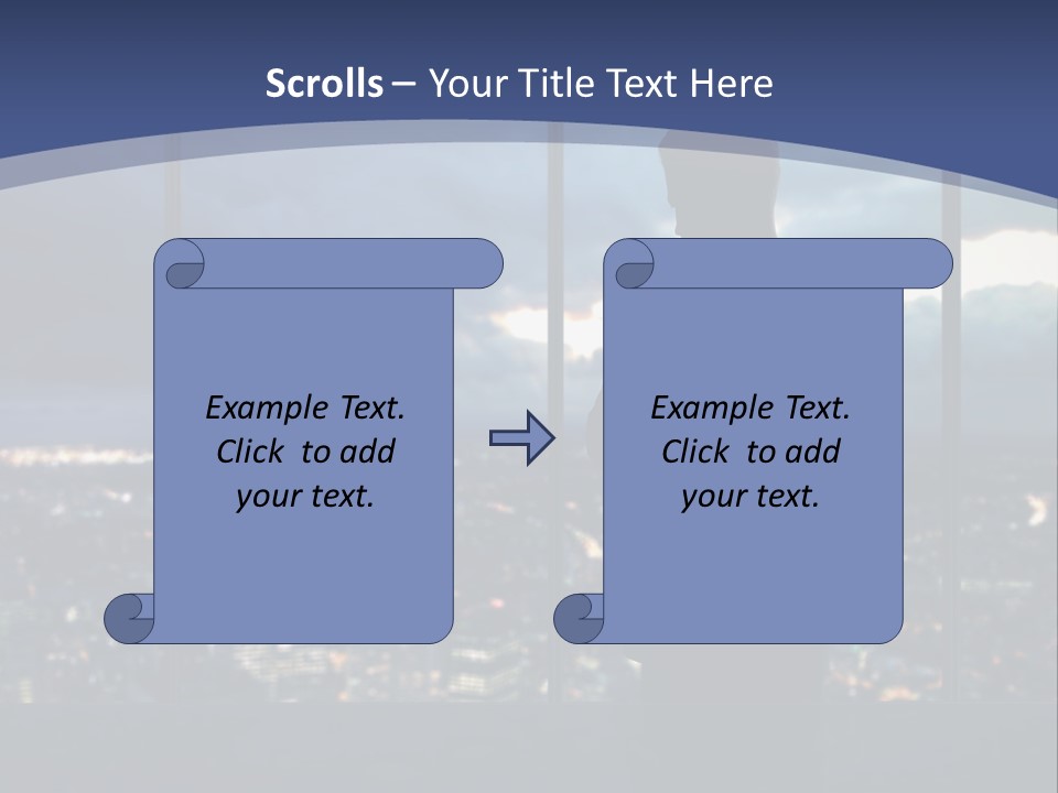 Steps Male Boss PowerPoint Template