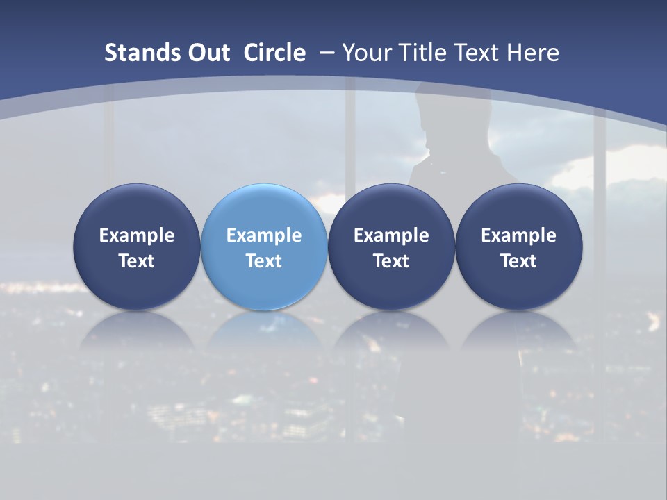 Steps Male Boss PowerPoint Template