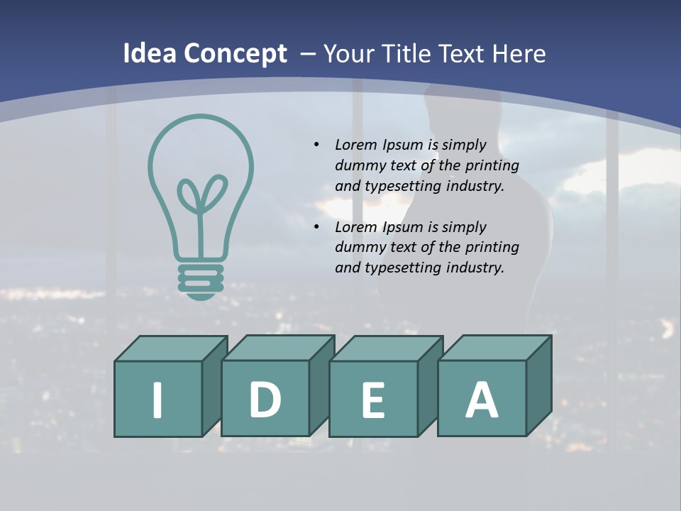 Steps Male Boss PowerPoint Template