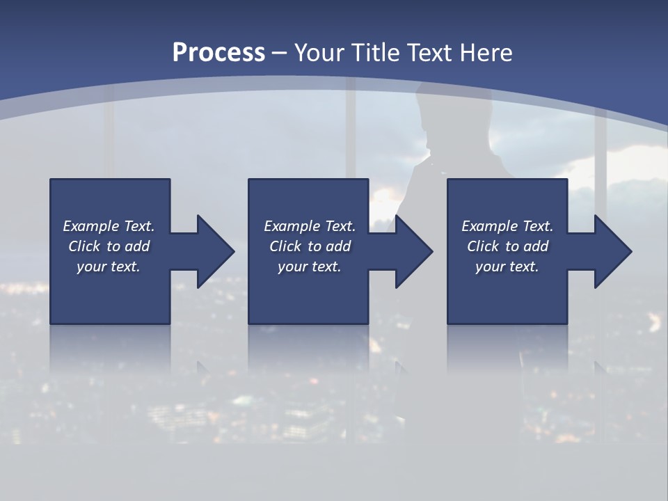 Steps Male Boss PowerPoint Template