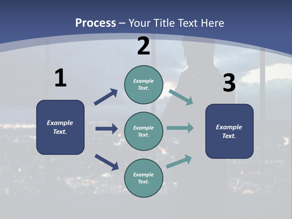 Steps Male Boss PowerPoint Template
