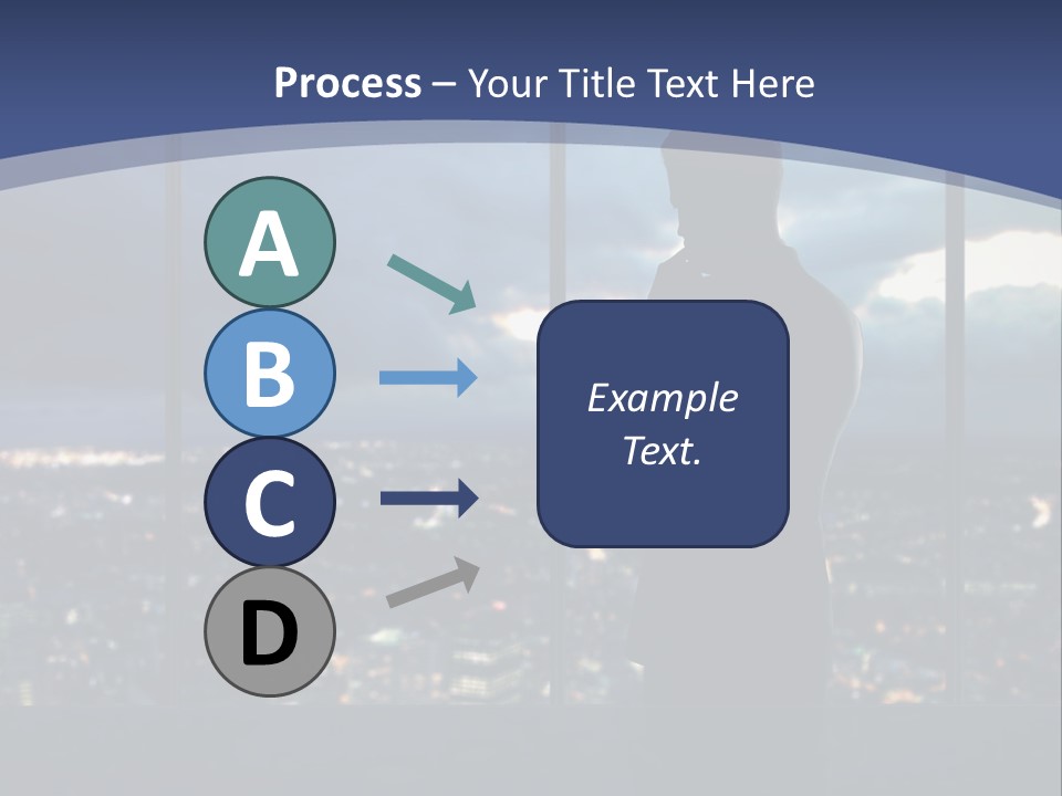 Steps Male Boss PowerPoint Template