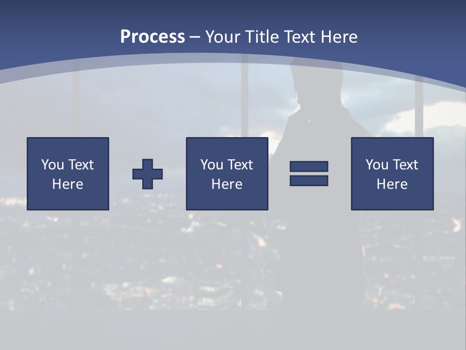 Steps Male Boss PowerPoint Template