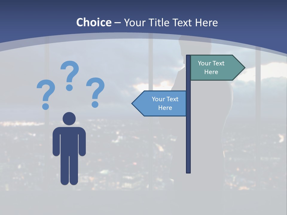 Steps Male Boss PowerPoint Template