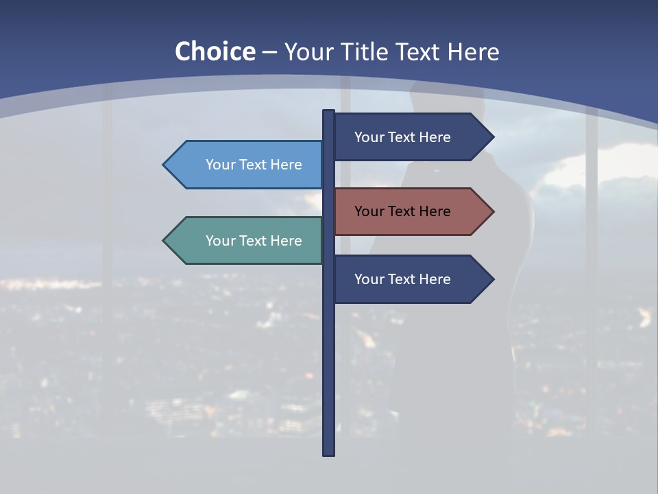 Steps Male Boss PowerPoint Template