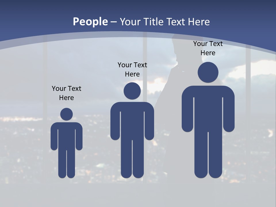 Steps Male Boss PowerPoint Template