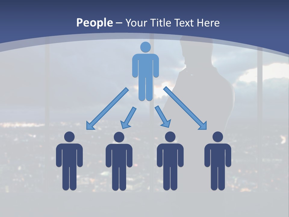 Steps Male Boss PowerPoint Template