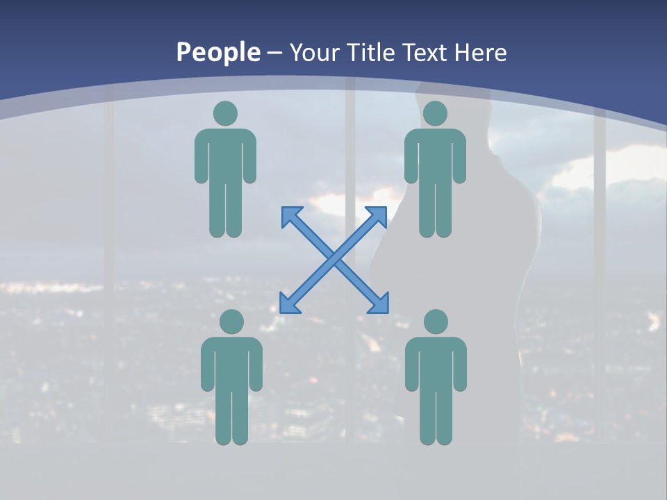 Steps Male Boss PowerPoint Template