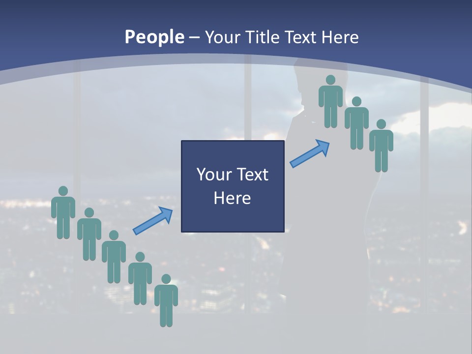 Steps Male Boss PowerPoint Template