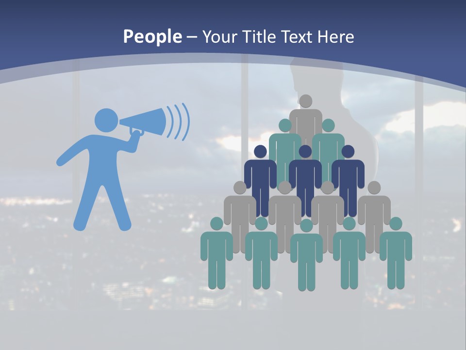 Steps Male Boss PowerPoint Template